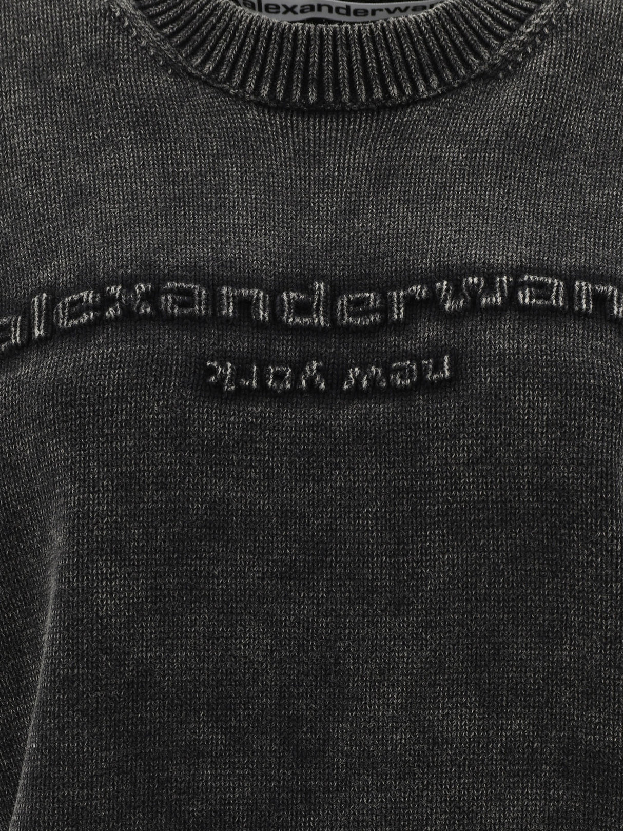 ALEXANDER WANG Oversized Logo Cotton Sweater