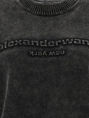 ALEXANDER WANG Oversized Logo Cotton Sweater