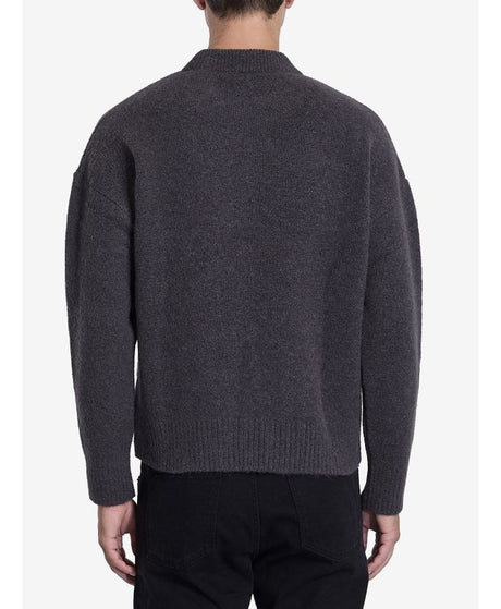 AMI PARIS Boxy Off-White Sweater for Men - Fall/Winter 2024