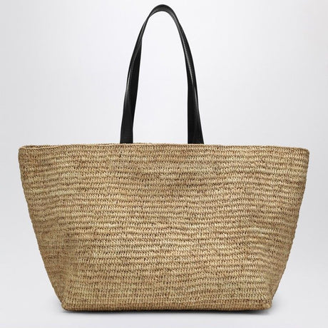 AMI PARIS Raffia Tote Handbag with Logo