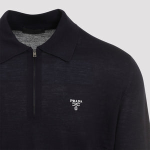 PRADA Luxurious 100% Wool Polo Sweater