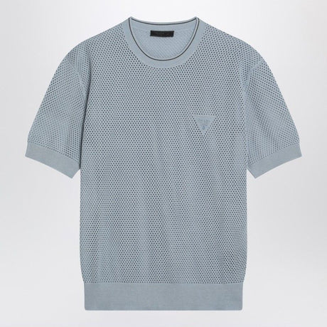 PRADA Perforated Short-Sleeved Mini Shirt