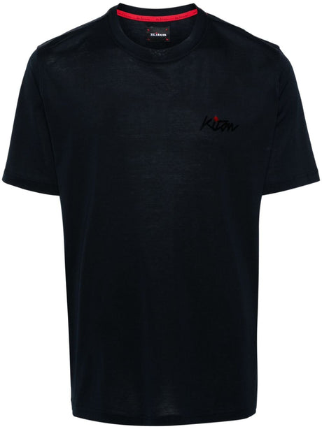 KITON Men's Cotton Logo T-Shirt - Midnight Blue