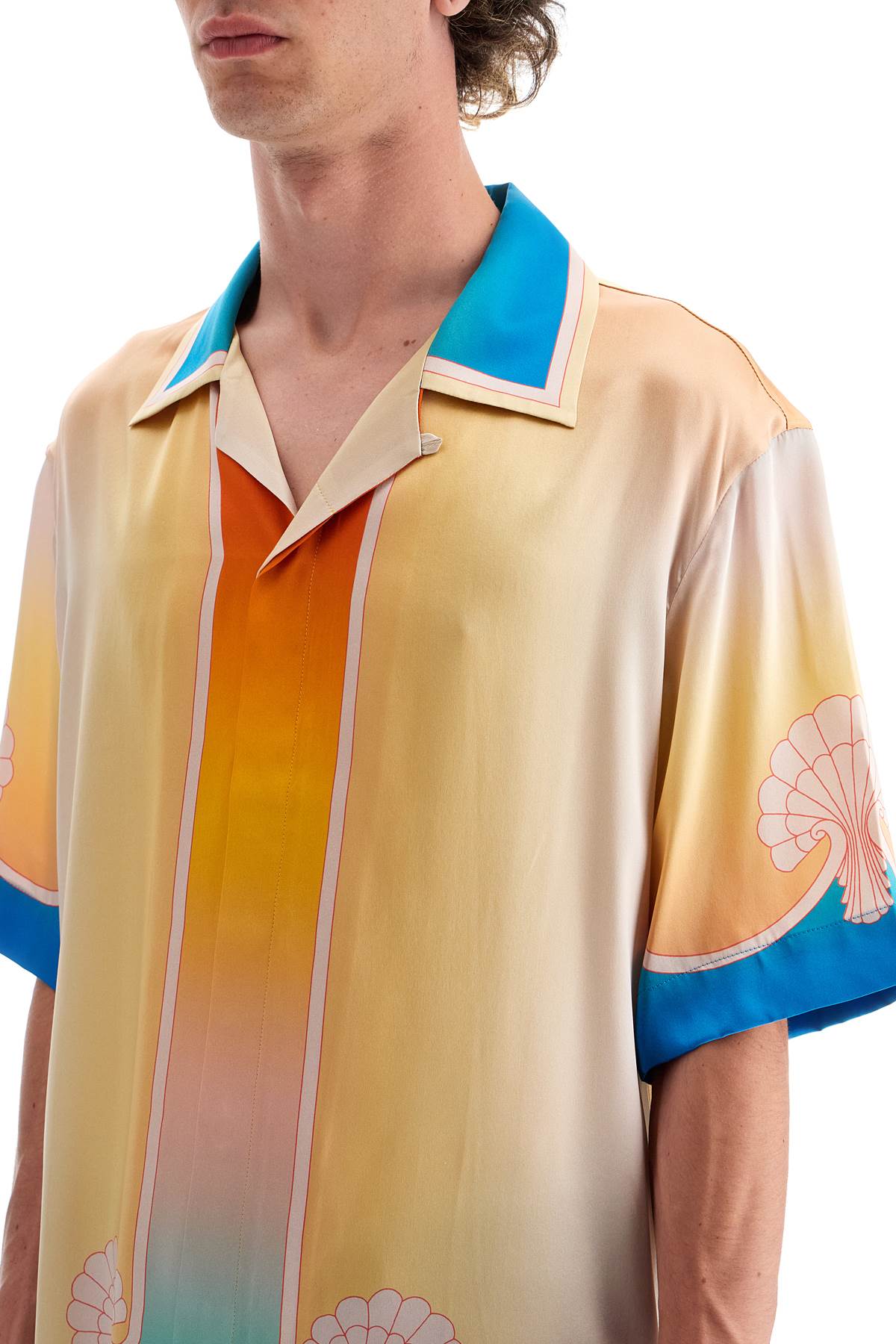 CASABLANCA Elevated Short-Sleeved Silk Shirt