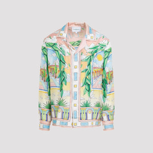 CASABLANCA Multicolor Silk Cuban Collar Shirt