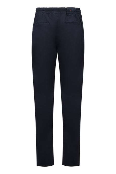KITON Navy Cotton Trousers for Men - Spring/Summer '24 Collection