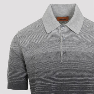 MISSONI Luxury Grey Cotton Polo Shirt