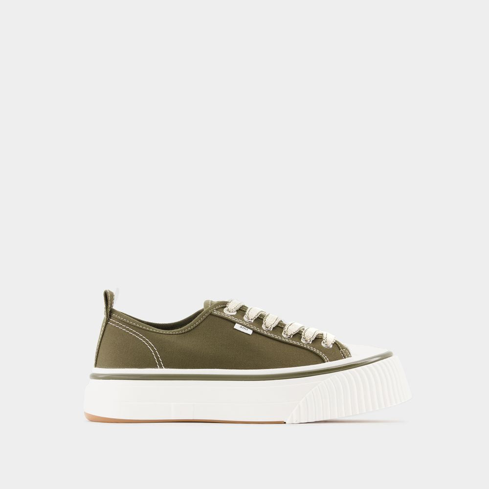 Green AMI Paris Low Top Sneakers for Men - SS24 Collection