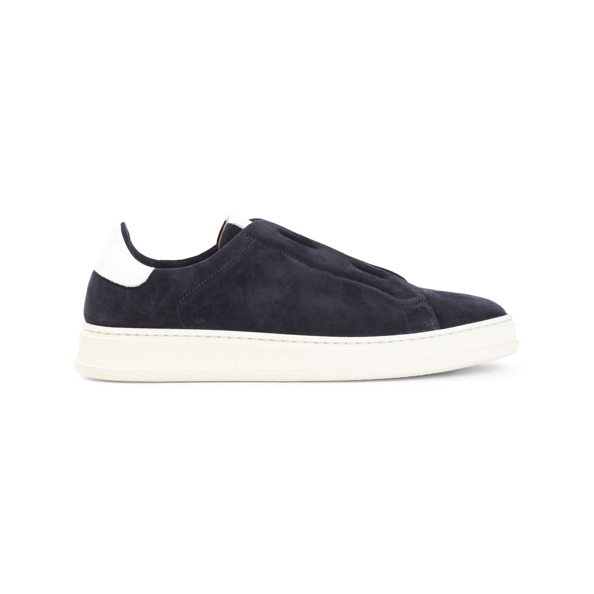 KITON Elegant Navy Blue Suede Sneakers