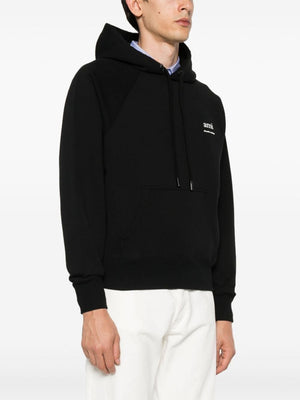 AMI PARIS Organic Cotton Drawstring Hoodie for Men