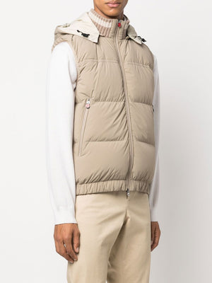 KITON Men's Padded Gilet Jacket - Tan Fall/Winter 2023