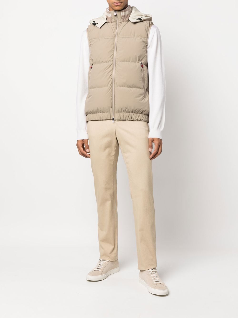 KITON Men's Padded Gilet Jacket - Tan Fall/Winter 2023