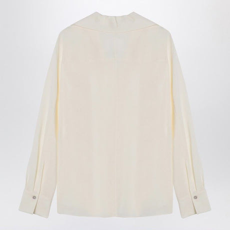 VINCE Elegant Ivory Silk Blouse