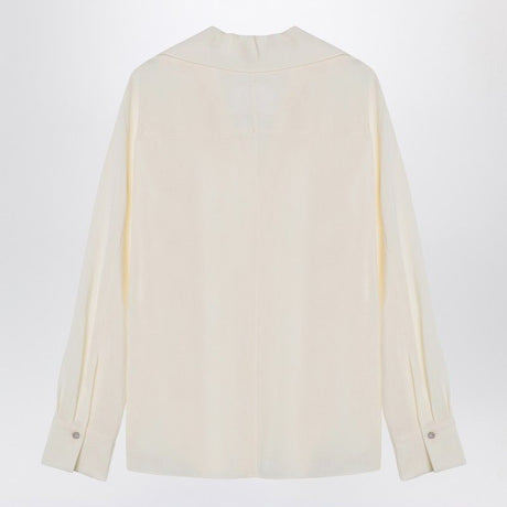 VINCE Elegant Ivory Silk Blouse