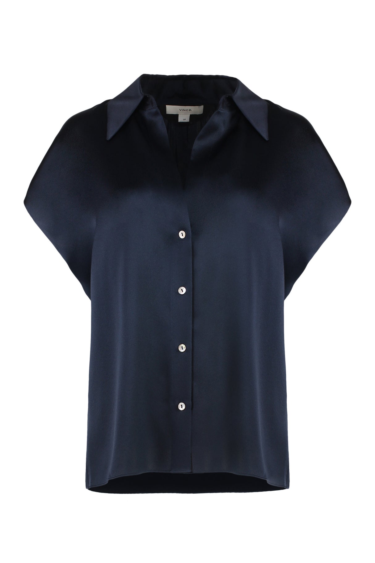 VINCE Silk Blouse with Classic Collar - SS25 Edition