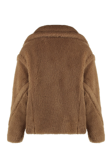 MAX MARA Vegan Fur Jacket with Leather Accents - Women's Outerwear