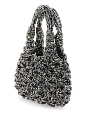 HIBOURAMA Elegant Mini Handbag with Micro Crystal Detail