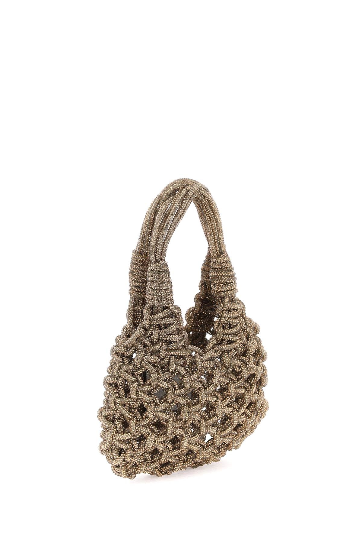 HIBOURAMA Elegant Mini Handbag with Micro Crystal Detail