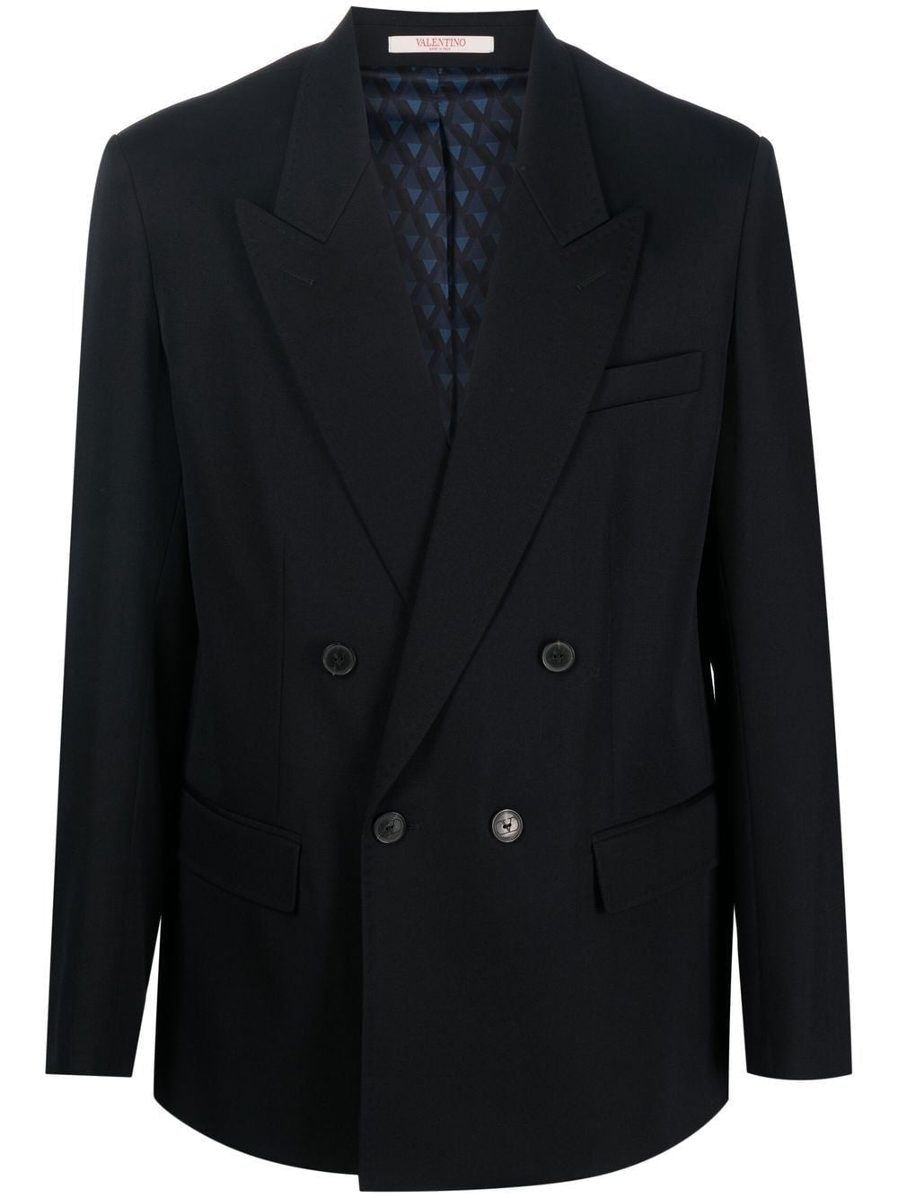 Men's Navy Blue Double-Breasted Jacket for SS23