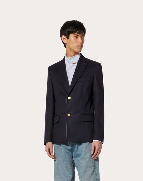 Semi-Fitted Blue Men's Jacket for SS23