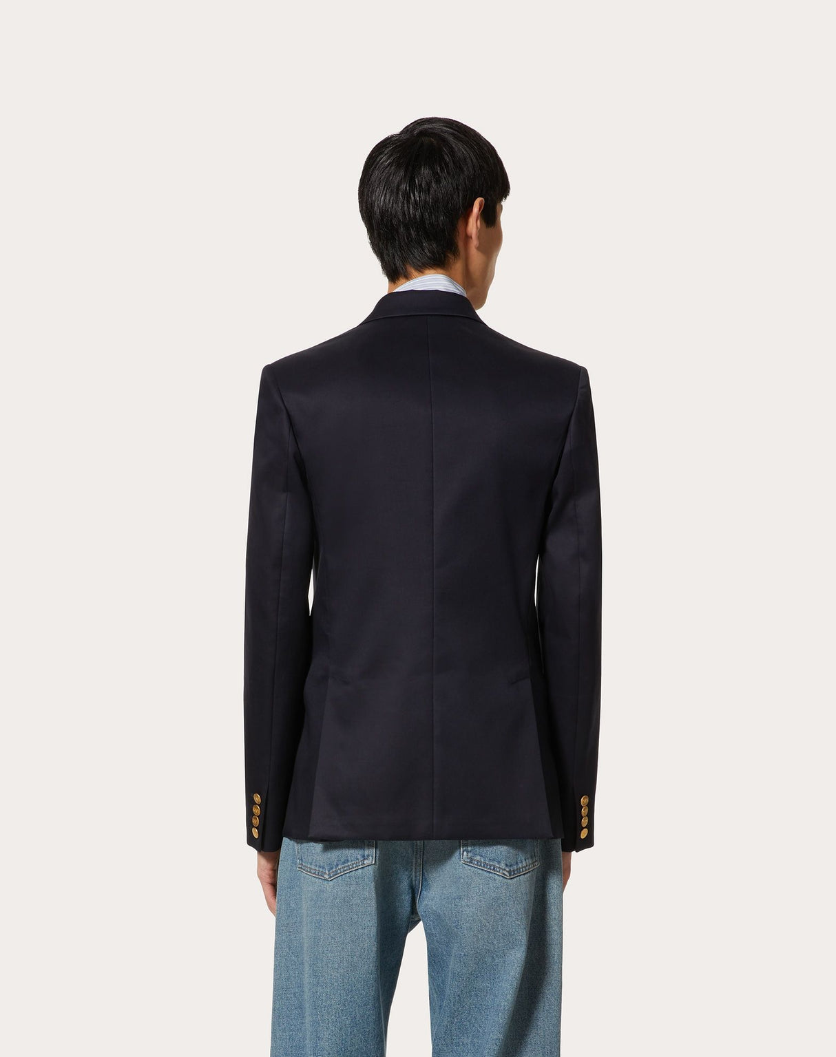 Blue Semi-Fitted Jacket for Men - Perfect for the SS23 Season