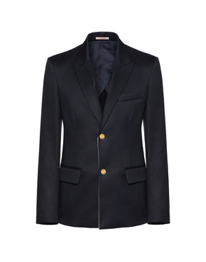 Blue Semi-Fitted Jacket for Men - Perfect for the SS23 Season