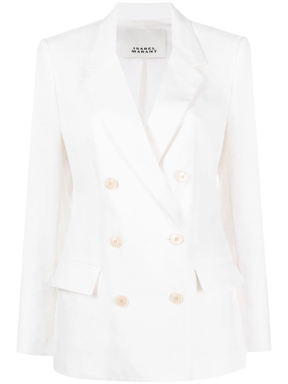 ISABEL MARANT Blazer trắng mini mùa hè