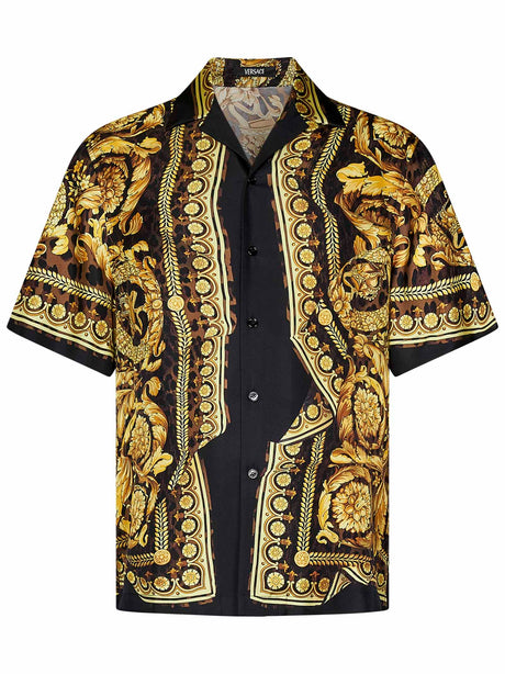 VERSACE Exquisite Silk Baroque Illusion Shirt for Men