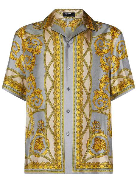 VERSACE Men's Silk Mini Shirt - Spring Summer 25