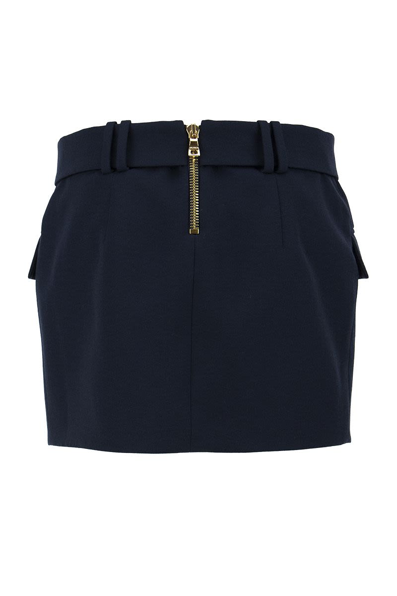 BALMAIN Blue Low-Rise Skirt for Women