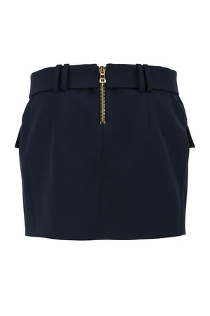 BALMAIN Blue Low-Rise Skirt for Women