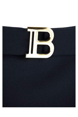 BALMAIN Blue Low-Rise Skirt for Women