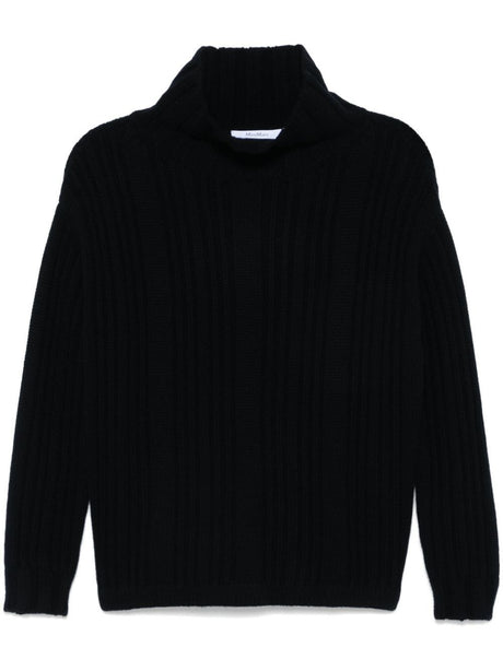 MAX MARA Luxury Turtleneck Sweater in Wool and Cashmere