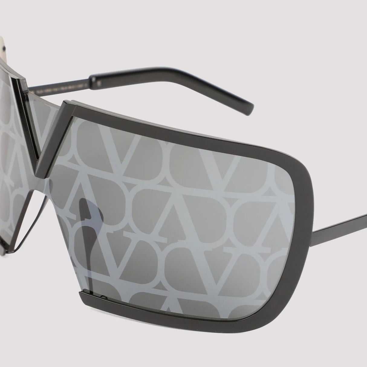 VALENTINO Black Monogram Pattern Sunglasses for Women