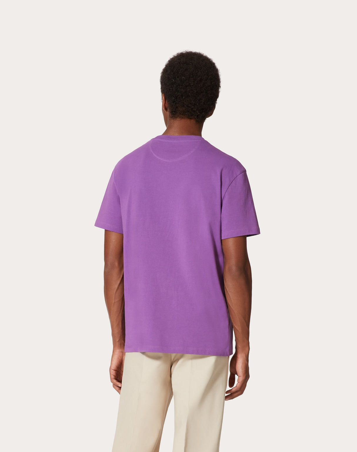 VALENTINO SS23 Men's Viola/Arancio Print T-Shirt