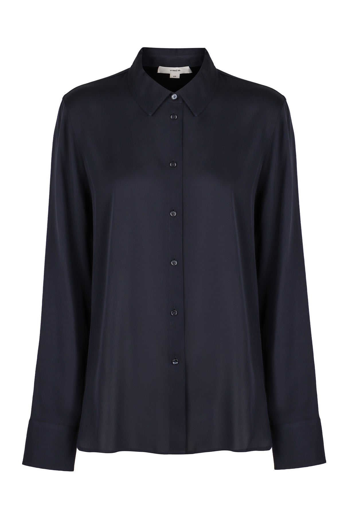 VINCE Elegant Silk Blend Satin Shirt