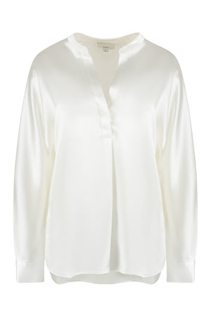 VINCE Elegant White Silk Blouse for Women