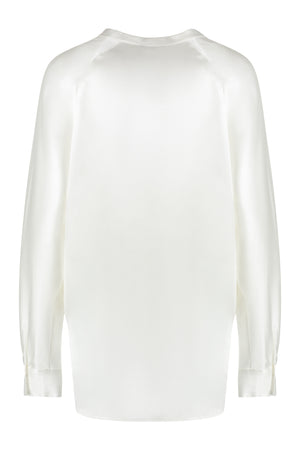 VINCE Elegant White Silk Blouse for Women