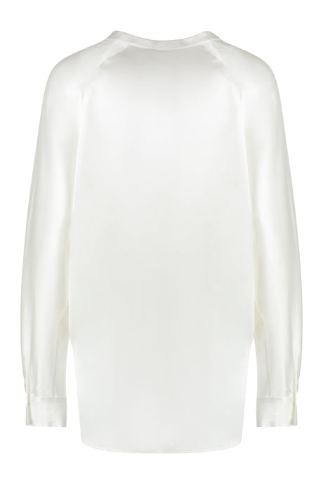 VINCE Elegant White Silk Blouse for Women