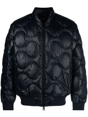 DUVETICA Navy Blue Diamond Quilted Jacket for Men - FW23