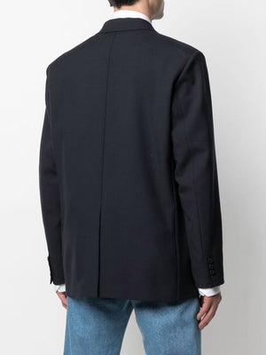 VALENTINO Blue and White Double Breasted Jacket for Men in SS21