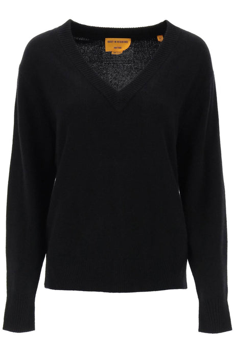 GUEST IN RESIDENCE Soft Melange Cashmere V-Neck Sweater - Classic Fit