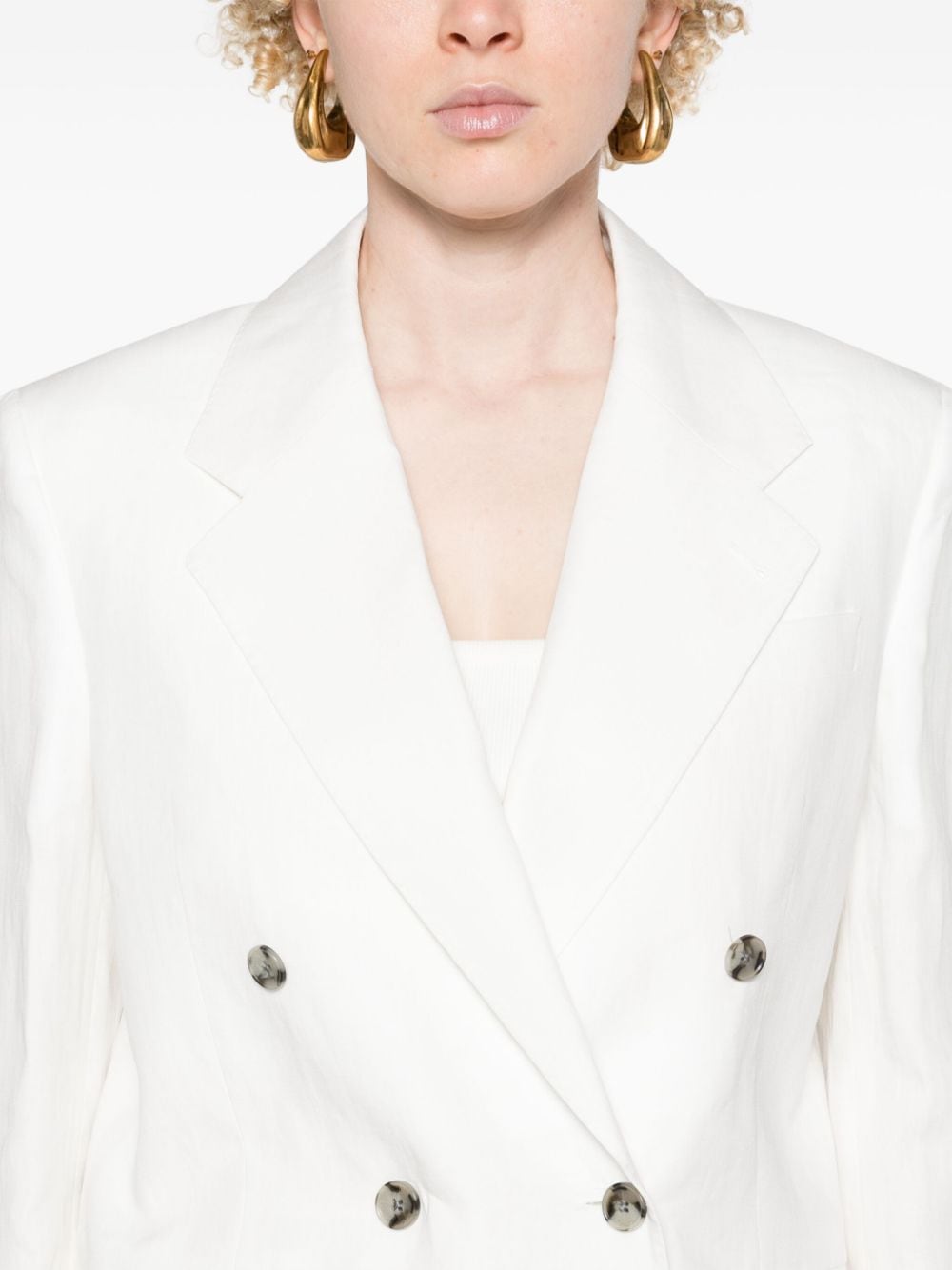 PAUL SMITH Elegant White Linen Blazer