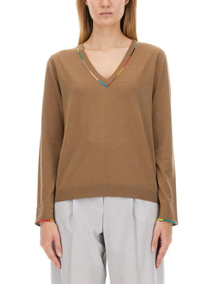 PAUL SMITH Women’s Regular Fit V-Neck Sweater - Size S