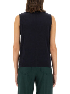 PAUL SMITH High Neck Knit Top - Regular Fit, Size S