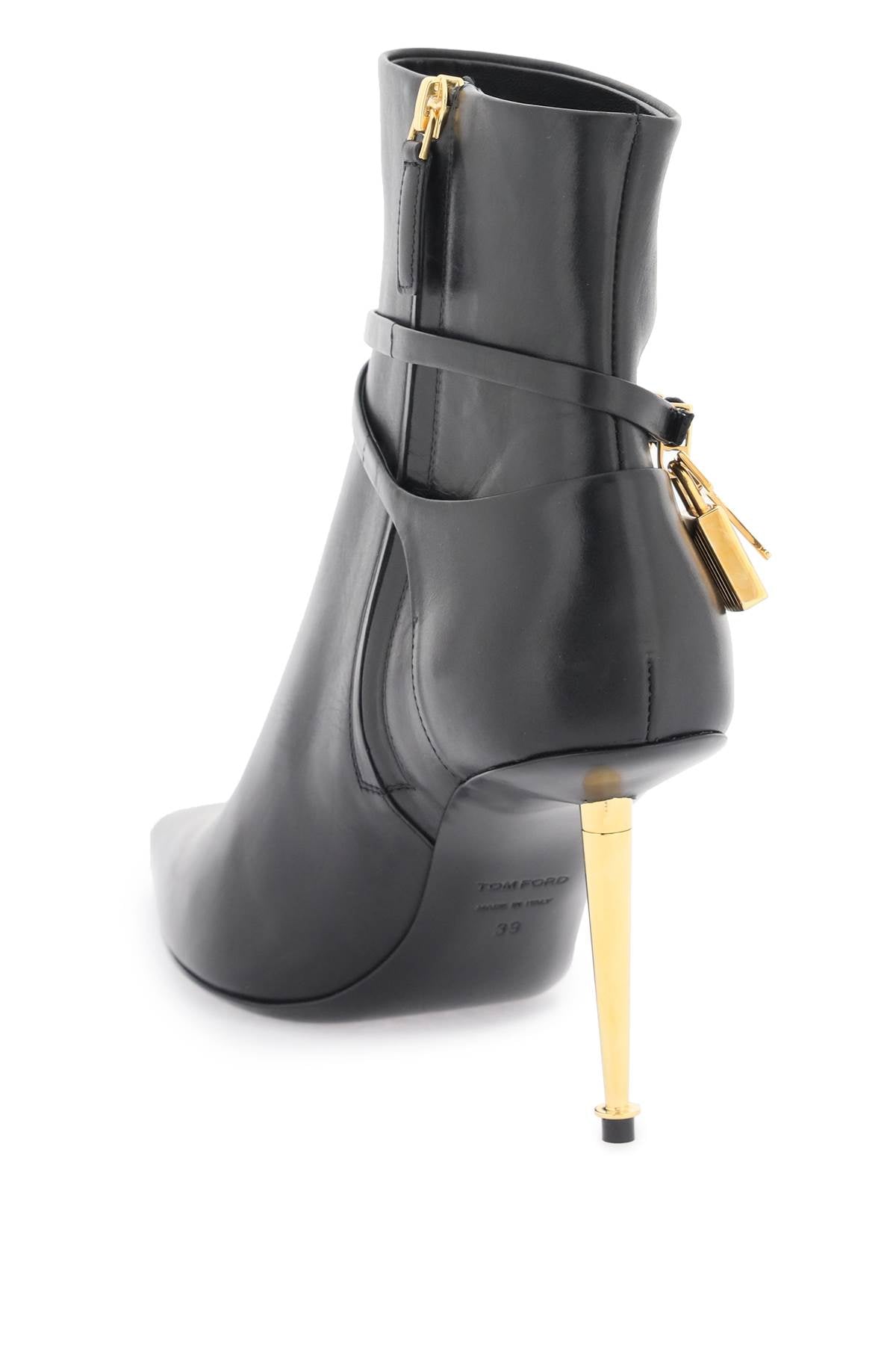 TOM FORD Stunning Leather Ankle Boots with Padlock for Women