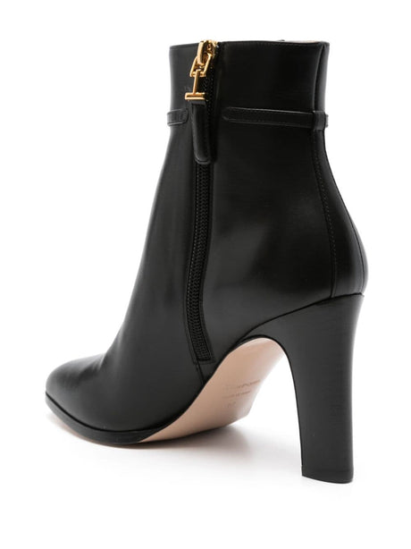 TOM FORD Whitney Black Leather Heel Boots