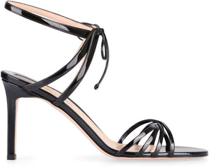 TOM FORD 85mm Caged Black Leather Sandals