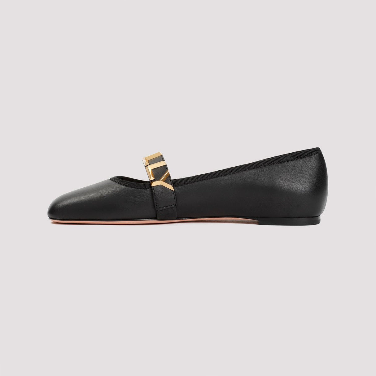 BALLY Black Nappa Leather Ballerina Flats for Women - SS24 Collection