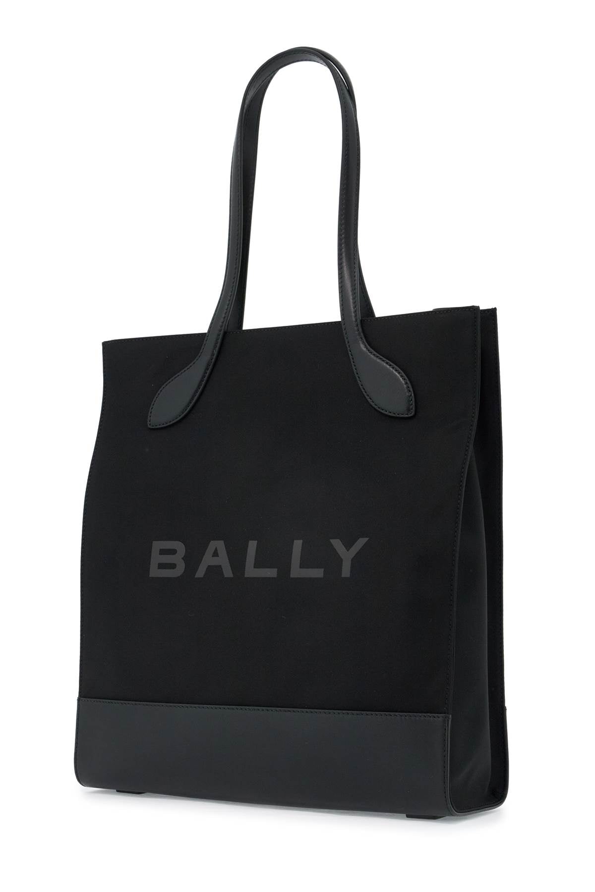 BALLY Modern Nylon and Leather Tote Handbag